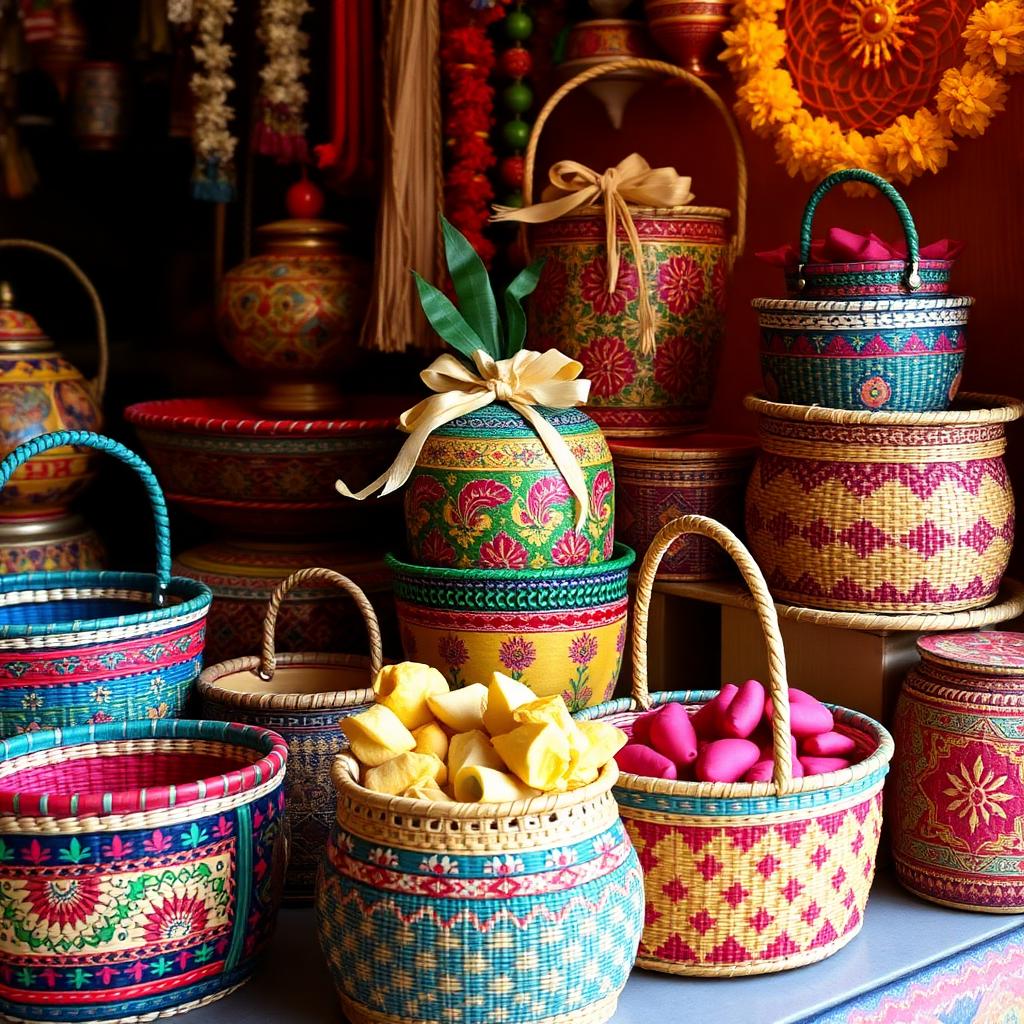 Handcrafted Indian gift baskets and hampers
